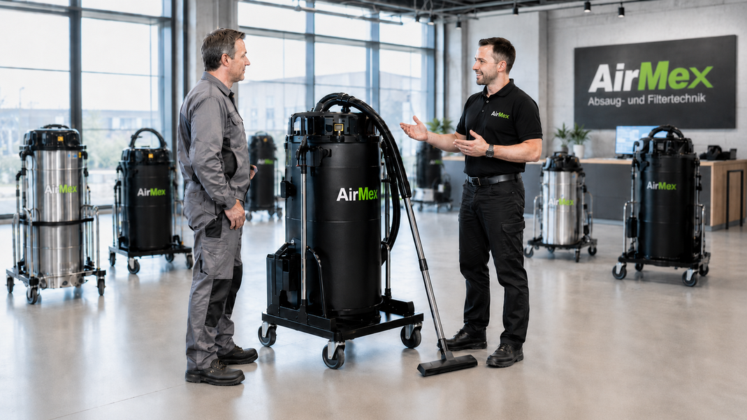 AirMex Industriesauger im Einsatz in Industrie und Handwerk