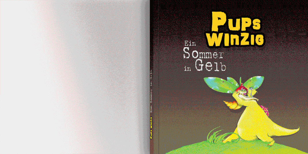 Gif - Pups Winzig -Ein Sommer in gelb -Bilderbuch Vorschau © e-schacherbauer designer sister label /e erika