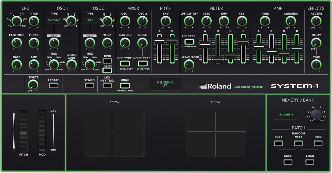 Roland System-1 Editor and Sound Bank - VST and Standalone