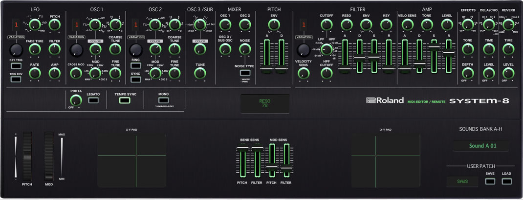 Roland System-8 Editor VST and Standalone