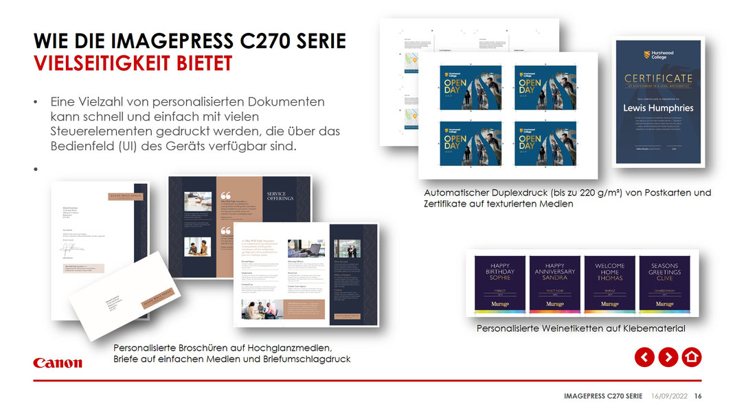 Imagepress C265 eigener professioneller Industiredrucker beste Qualität als Angebot für Kauf, Leasing oder MIete erhältlich mit Wartung und Service. Optional mit Vertrag.