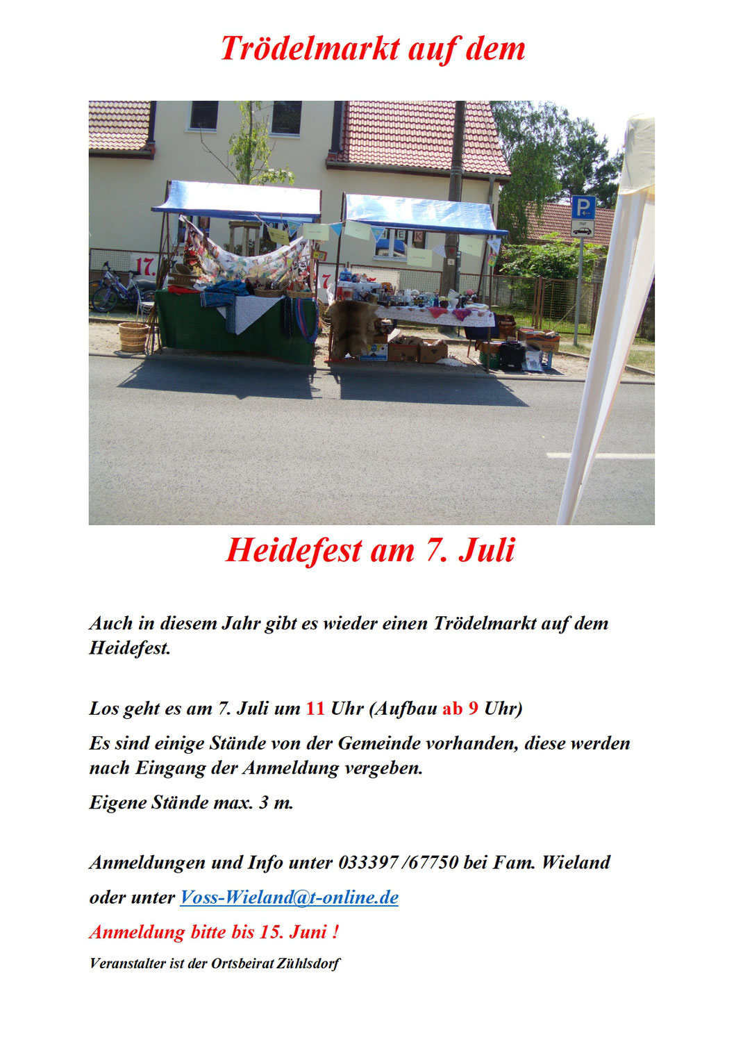 Trödelmarkt zum Heidefest