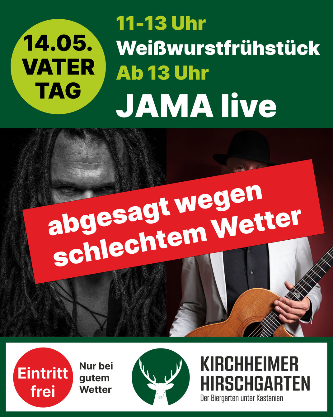 Jama live im Kirchheimer Hirschgarten am Vatertag