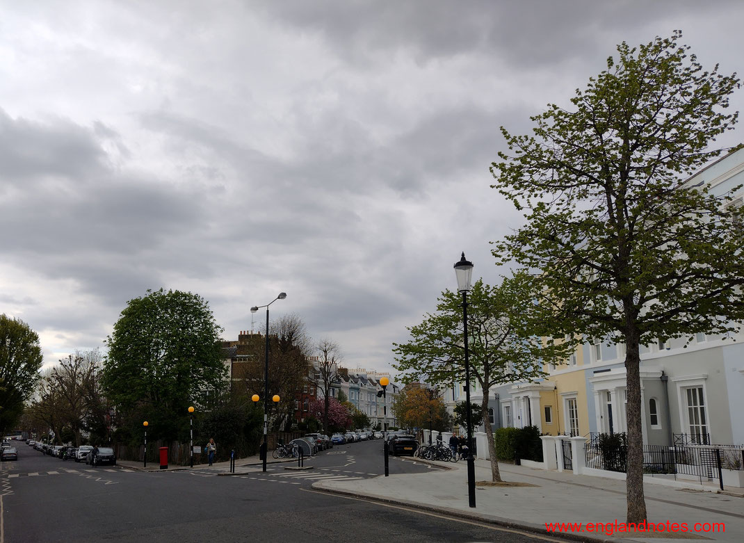 Sehenswürdigkeiten und Attraktionen im Londoner Stadtviertel Notting Hill, multikulturelles Viertel aus dem Film mit Julia Roberts und Hugh Grant