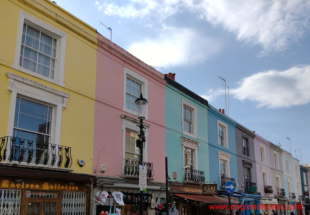 Sehenswürdigkeiten und Attraktionen im Londoner Stadtviertel Notting Hill: Der Portobello Road Market