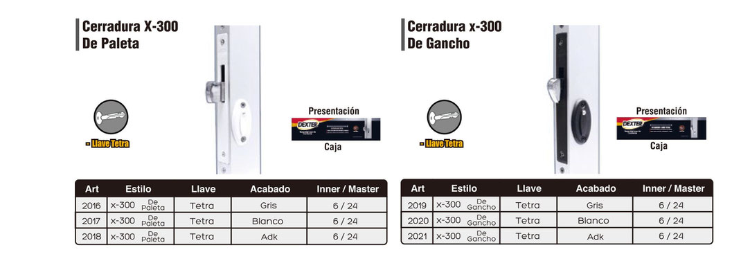 X-300 DE PALETA Y DE GANCHO