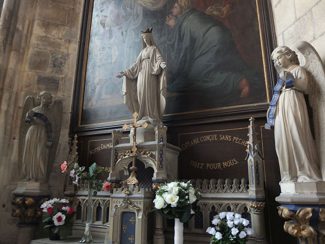 L'autel de la Vierge, cathédrale de Lisieux