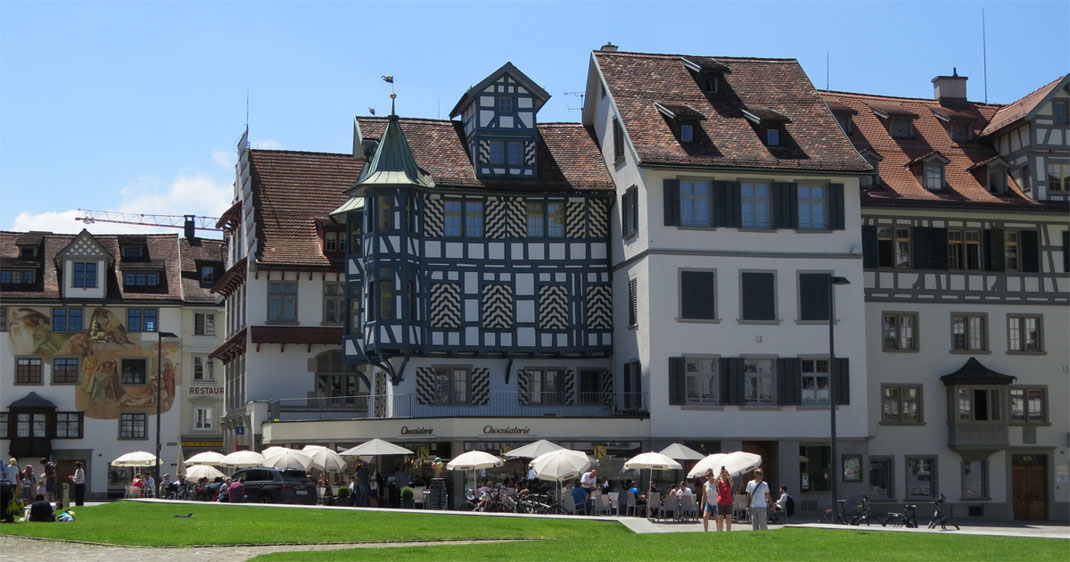 Sehenswürdigkeiten St. Gallen: Riegelhäuser beim Klosterplatz