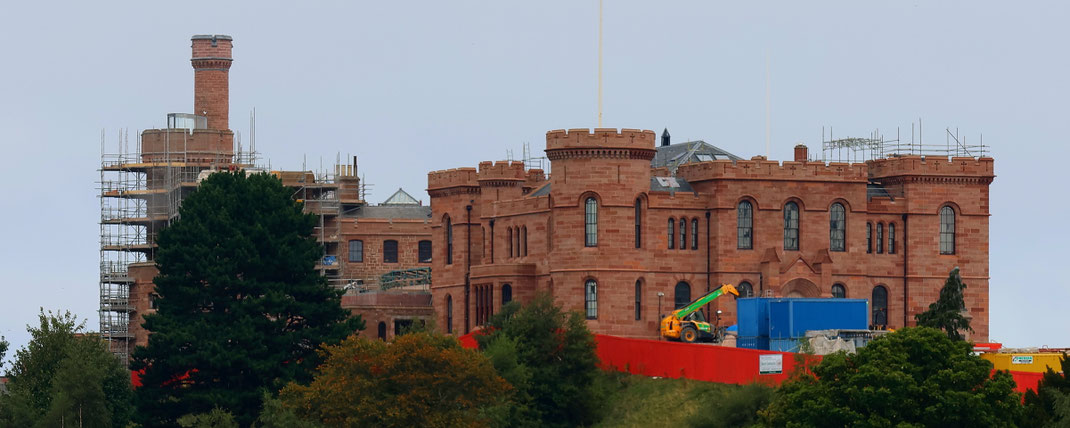 Sehenswürdigkeiten Moray Firth Coast: Das legendäre Inverness Castle in Inverness im Herzen Schottlands.