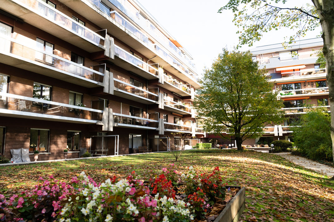 Résidence Services Messidor à Uccle côté jardin - proximité parc Brugmann - géré par Restel Armonea