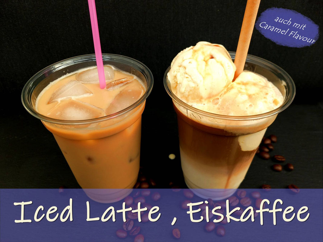 Iced Latte und Eiskaffee vom KommZuPotte Dessert & Kaffee Foodtruck