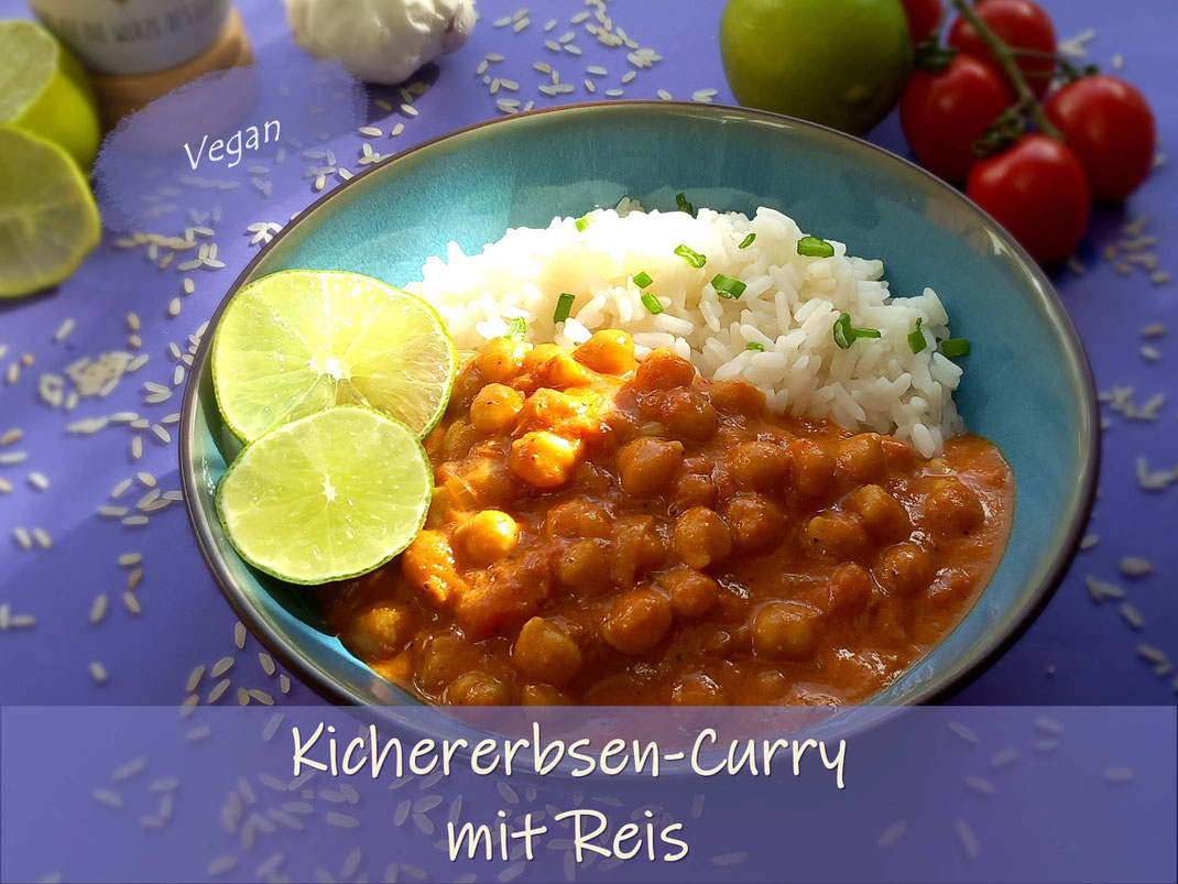 KommZuPotte Kichererbsen-Curry mit Reis