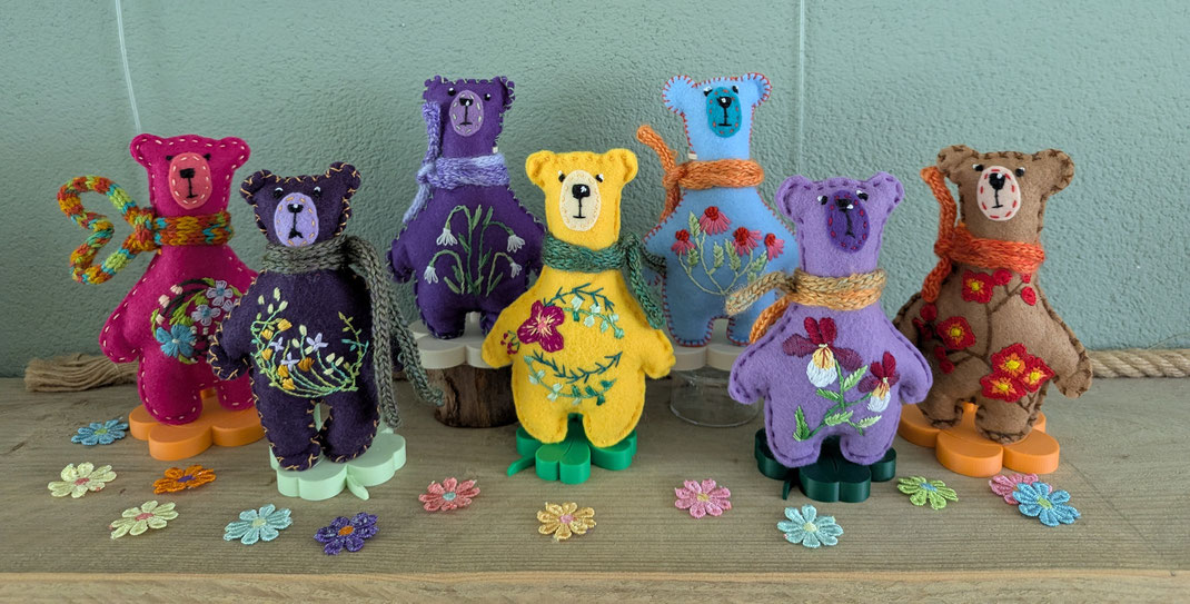 Kleine bloemen beertjes*Little flower bears* Små blomster bjørne model 5
