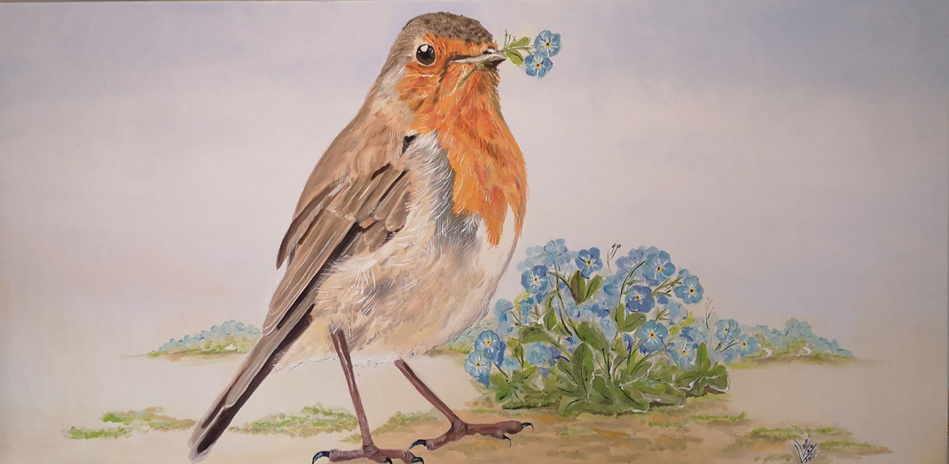 5. Giant robin "Forget-me-not"120x60cm