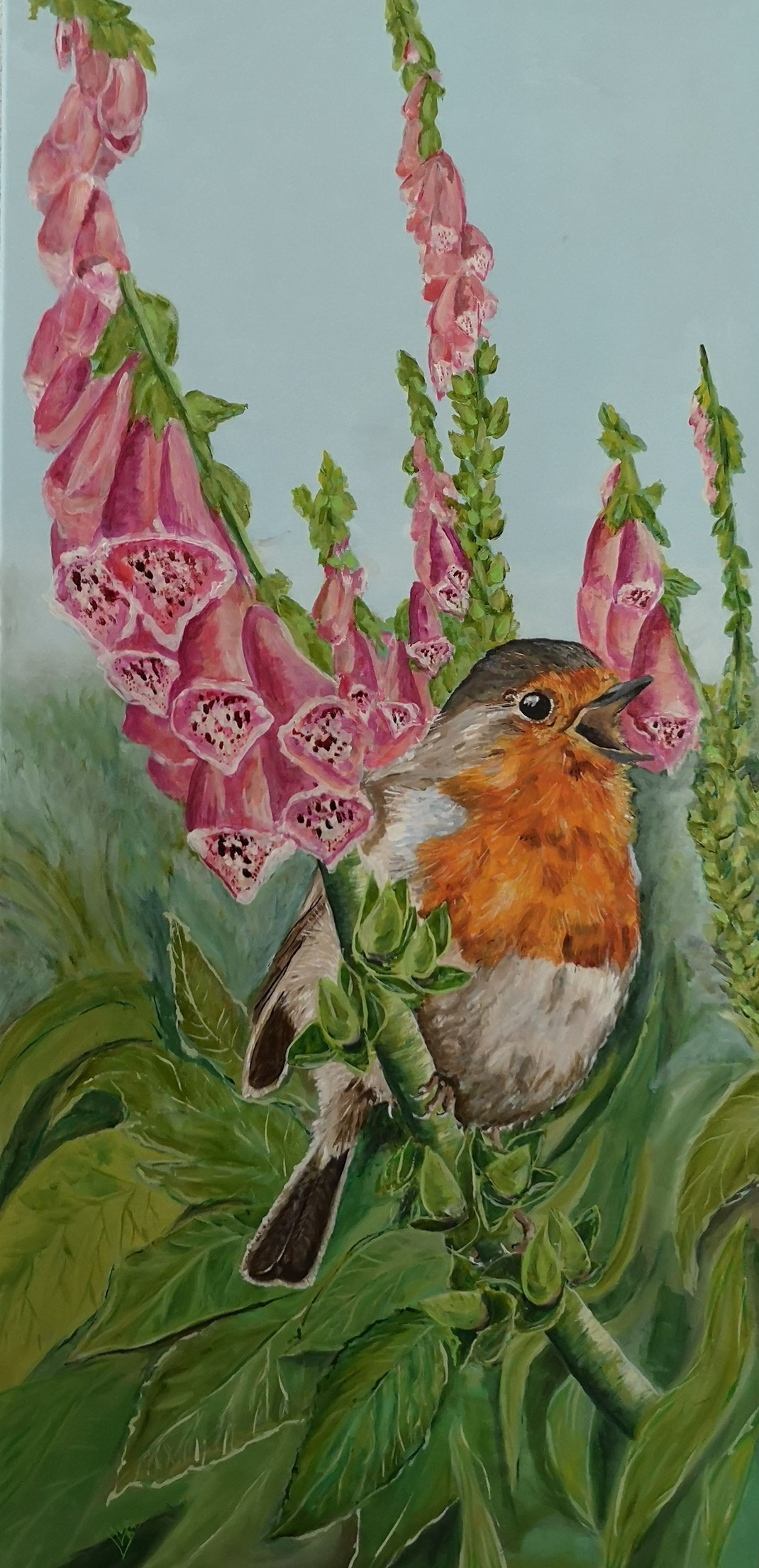 13. Giant robin "Digitalis purperea" 60x120cm