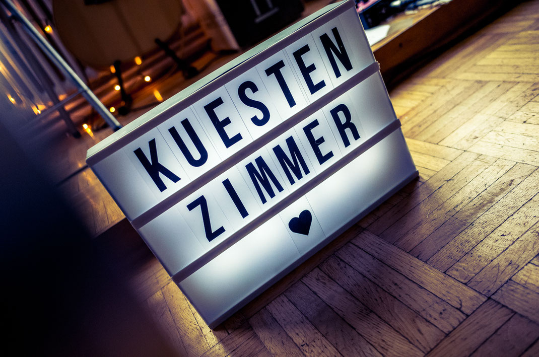 Leuchtschild Küstenzimmer Herz