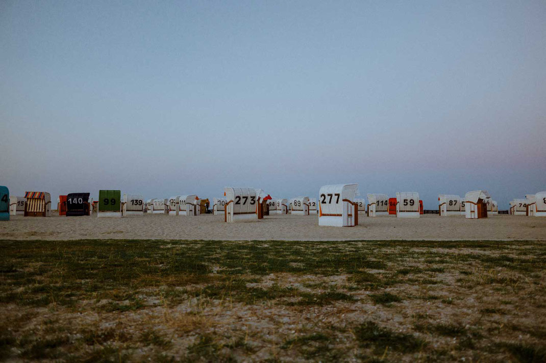 Strandkörbe an der Nordseeküste