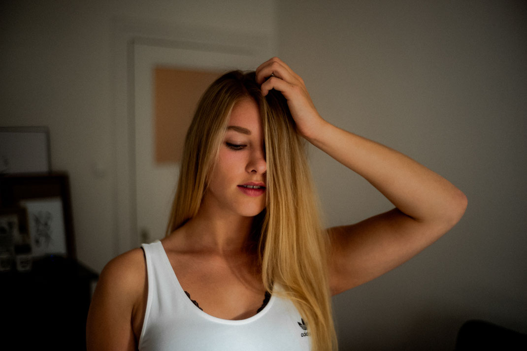 Svenja beim Fotoshooting in Hamburg