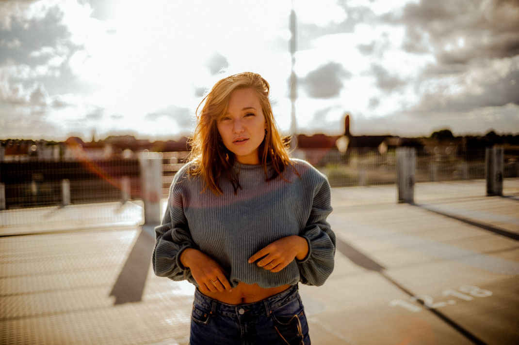 Model beim Shooting in Oldenburg