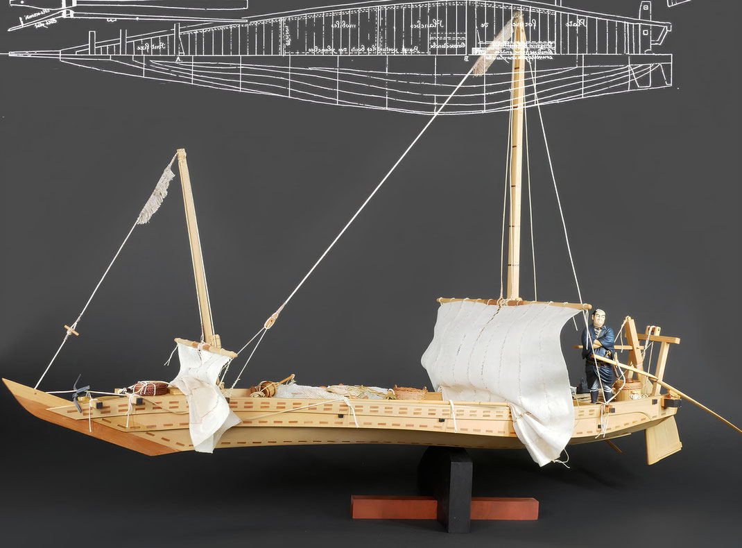 Nomeri-bune Period:19th Century Scale:1:20 Scratch-built by TAJIMA Isao (The Rope Hiroshima)