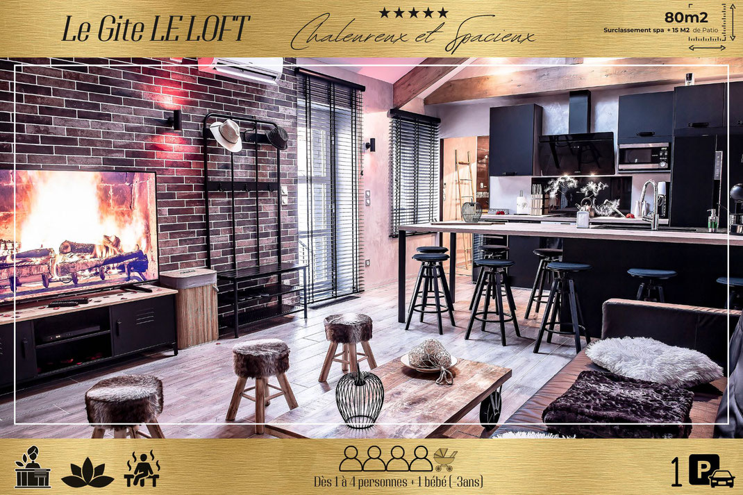 Loft spa à l'esprit chalet dans les Vosges 