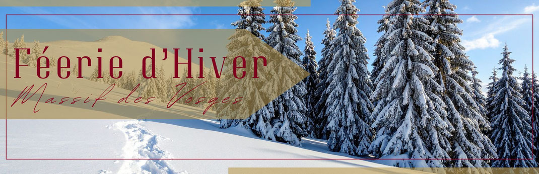 Féerie d'Hiver lors d'un séjour spa privatif 5★ à la neige en montagne sur le massif Vosgien entre l'Alsace et la Lorraine.