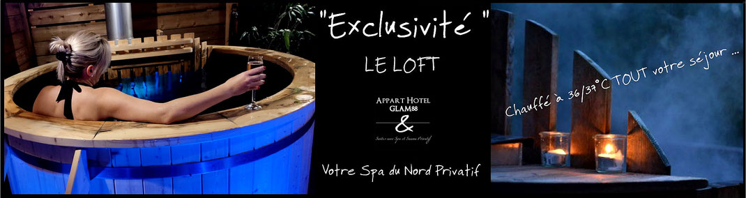 Appart Hotel Vosges avec spa nordique privé Glam88
