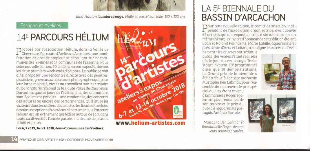 Article Pratique Des Arts no 142 Octobre / Novembre 2018
