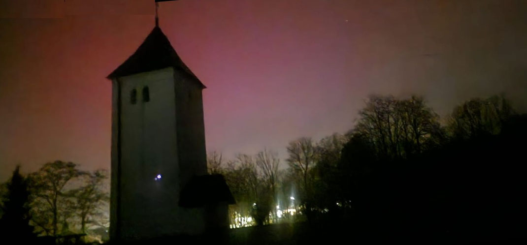 Polarlichter über Weilerswist im Januar 2026, gesehen von Norbert Seliger