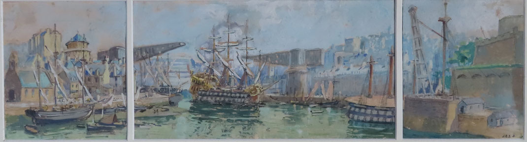 Projet pour un décor, lieu indéterminé, années 1930 / coll. AM