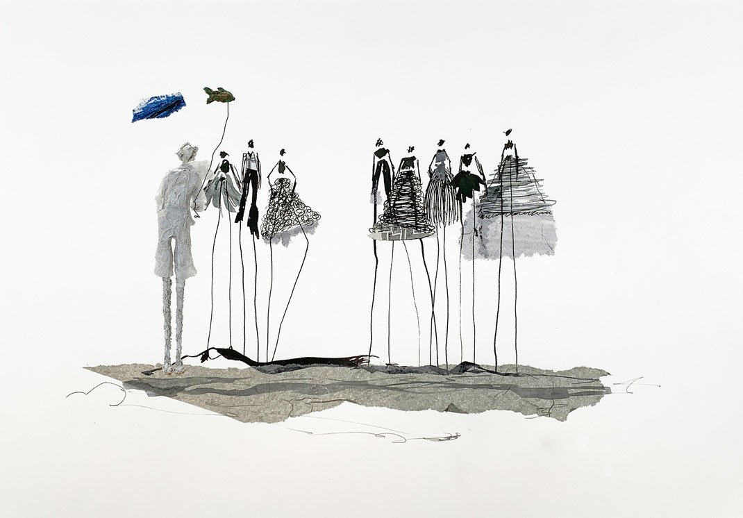 Zeichnung/Collage/Skulptur von Claudia König - koenigsfigurine