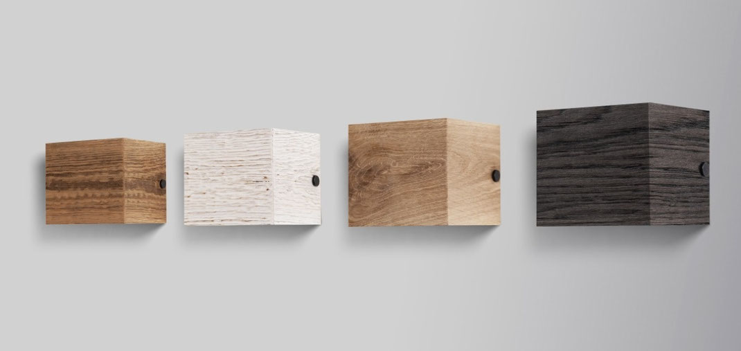 Wandlampe aus Holz