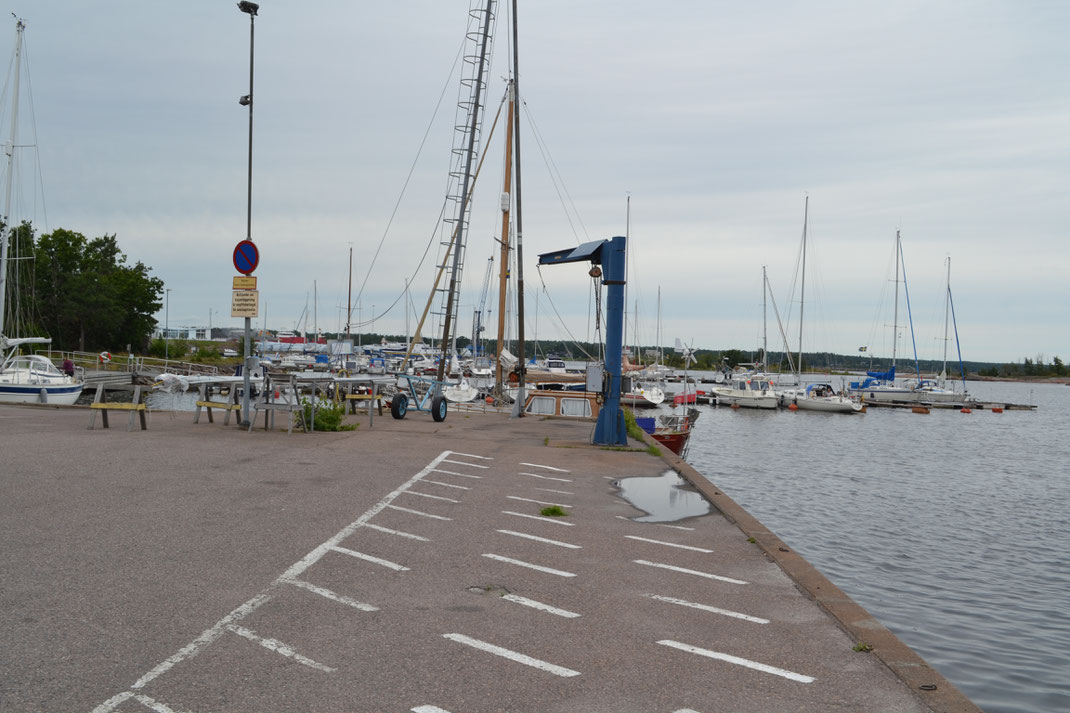Aangekomen in de jachthaven van Oskarshamn