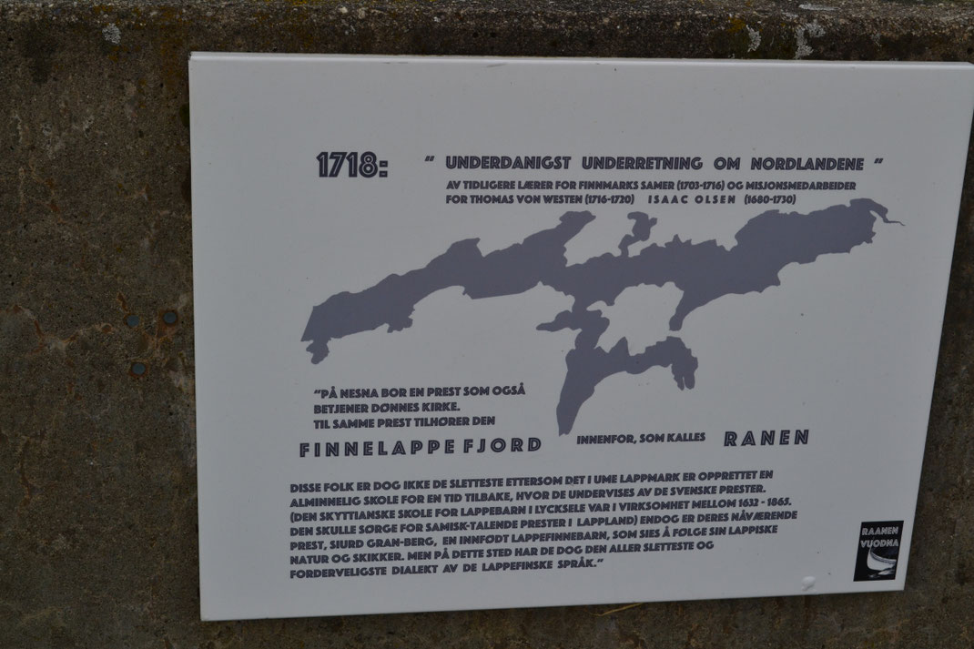 Herinneringsplak Finnelappfjord Ranen 1718