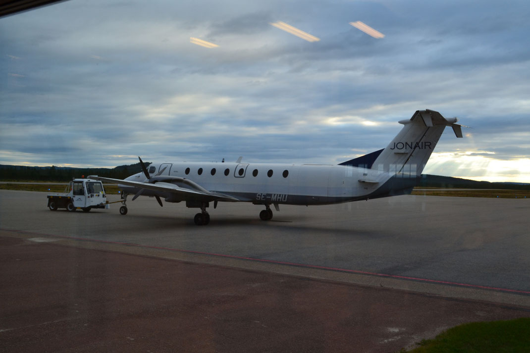 Mijn startpunt was het vliegveldje in Sveg. Joinair zal mij via Mora naar Stockholm brengen. 