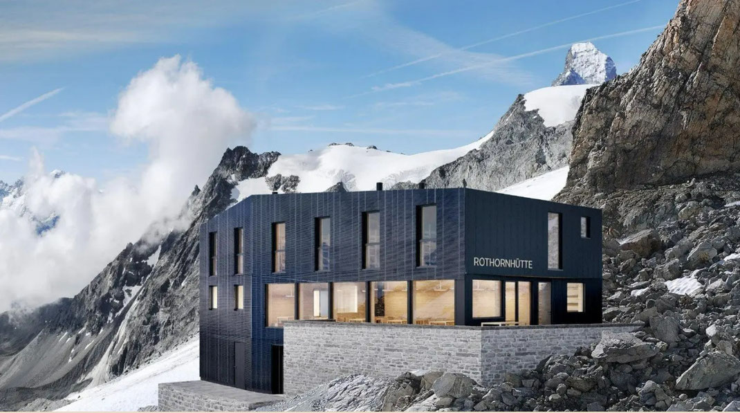 View of the new to build Rothornhut, SAC Section Oberaargau, Schweiz Switzerland