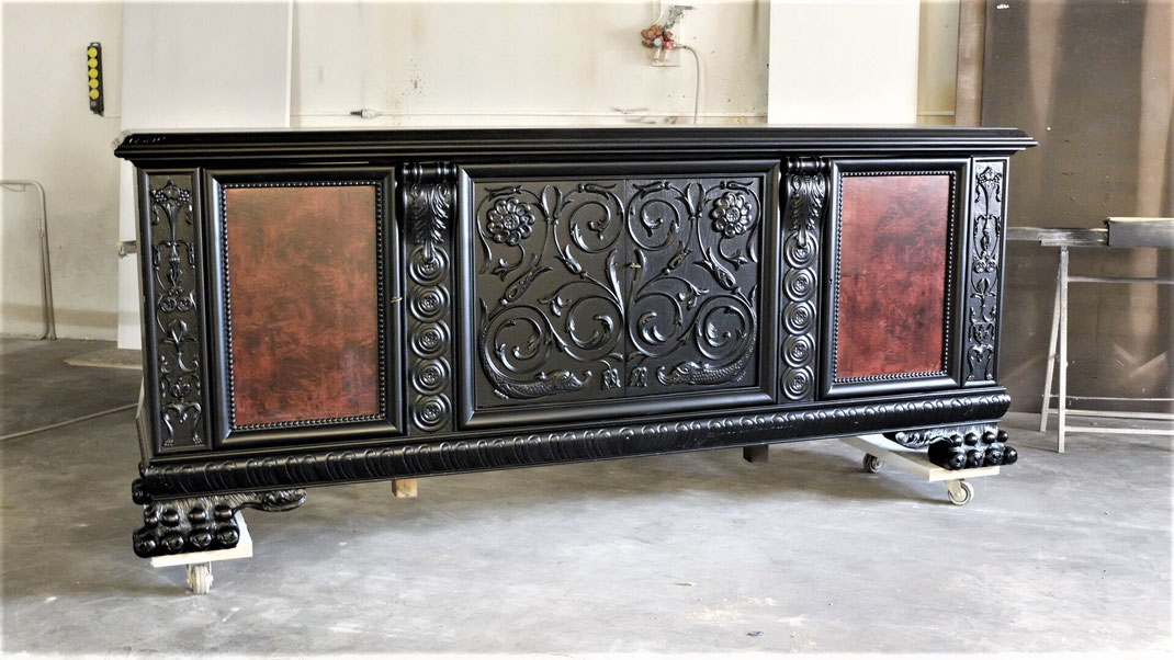 enfilade en laque noire anthonee
