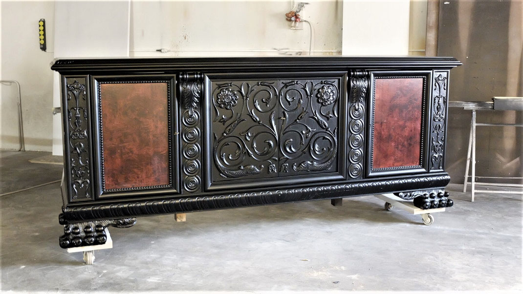 enfilade en laque noire anthonee