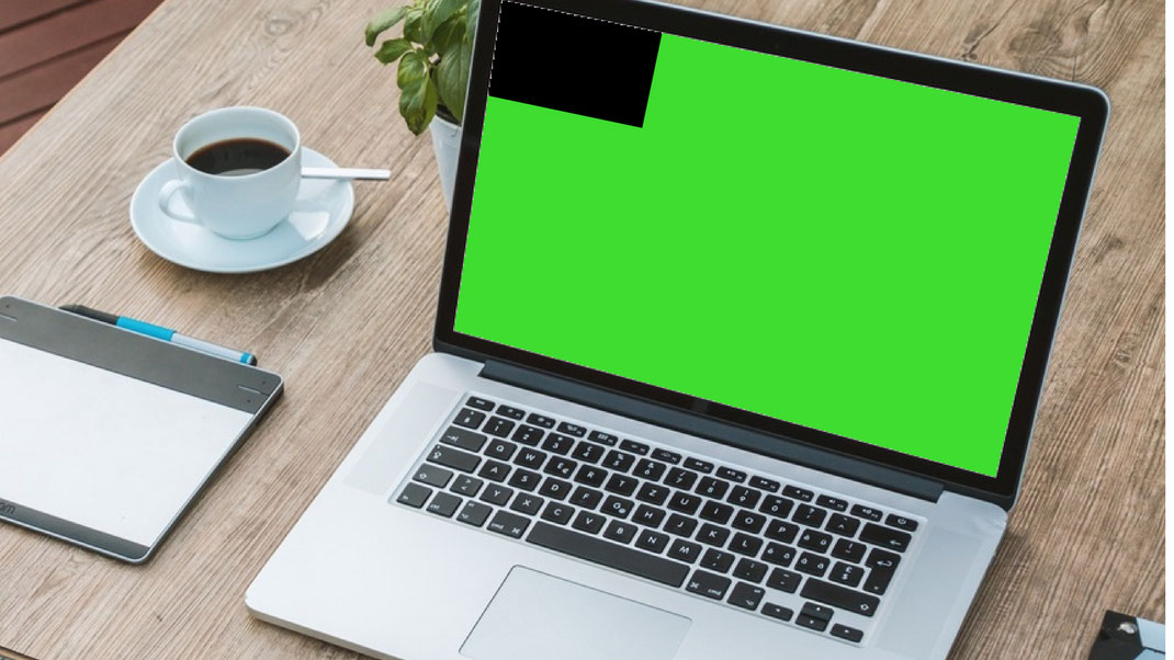 Netflix Video wird klein und Bildschirm grün.