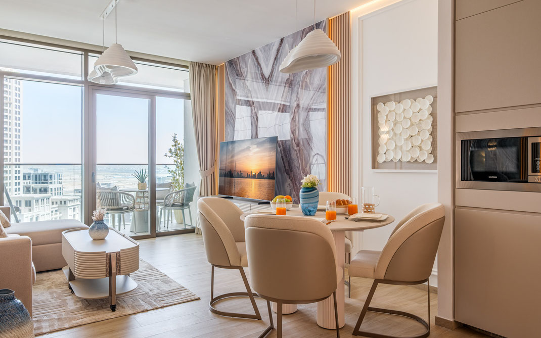 Blick aus dem Wohnzimmer