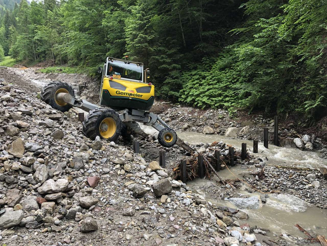 Der Oberbach in Jaun nach einem Unwetter. Quelle: Bild zvg