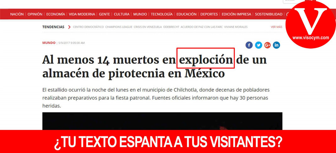 ¿TU TEXTO ESPANTA A TUS VISITANTES?