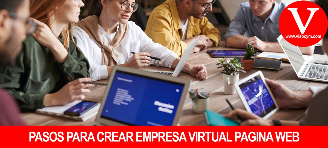 Pasos para crear empresa virtual pagina web