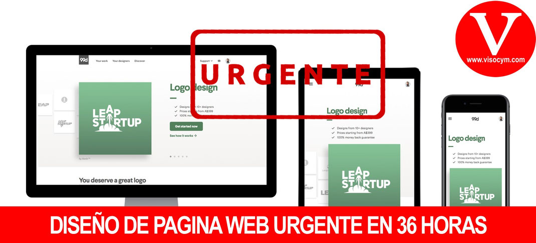 Diseño de página web urgente en 36 horas