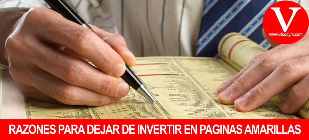 Razones para dejar de invertir en paginas amarillas