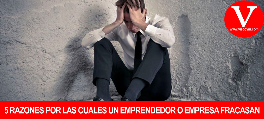 5 Razones por las cuales un emprendedor o empresa fracasan