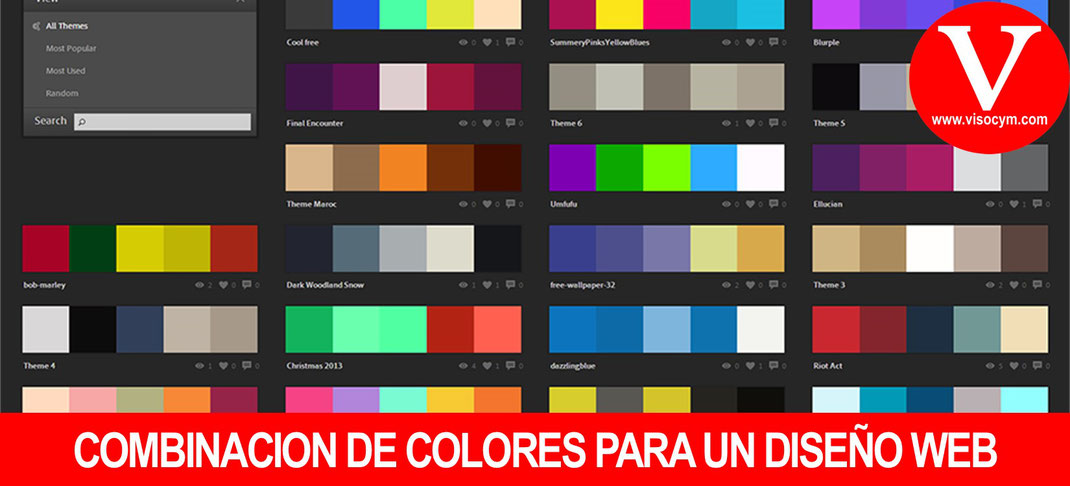 Combinacion de colores para un diseño web