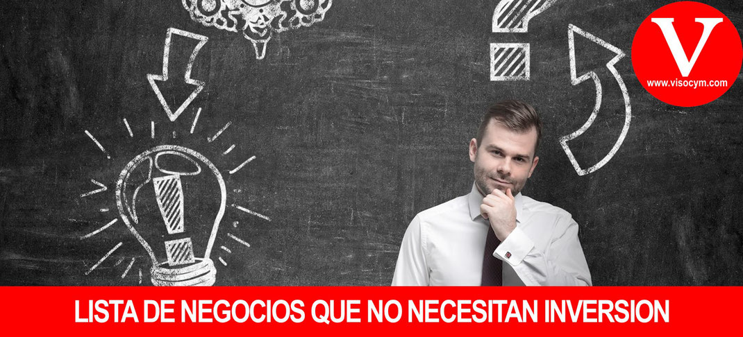 Lista de negocios que no necesitan inversión