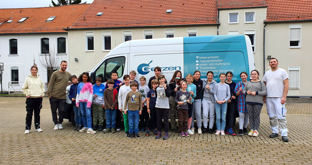 Gemeinsames Projekt Montessori-Schule Homberg und Malerfachbetrieb GERZEN - Malerhandwerk hat Zukunft