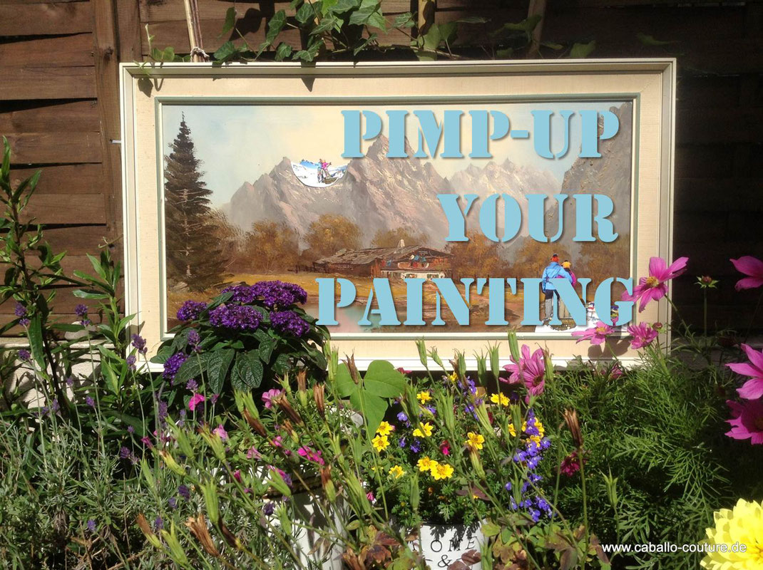 Upcycling; Bild; Zugspitze; Caballo Couture; Annapurna; Nepal; Kreativ; Idee Upcycling; alte Bilder upcyceln; aus alt mach neu